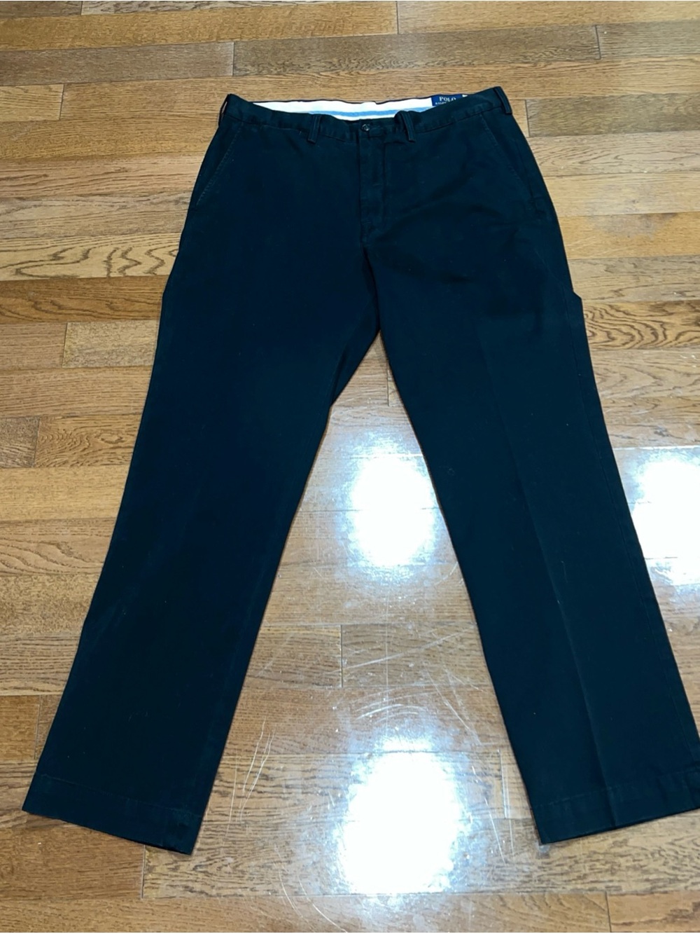Polo Ralph Lauren Mens Classic Fit Cotton Chino Pants 36x32 Black Preppy Casual